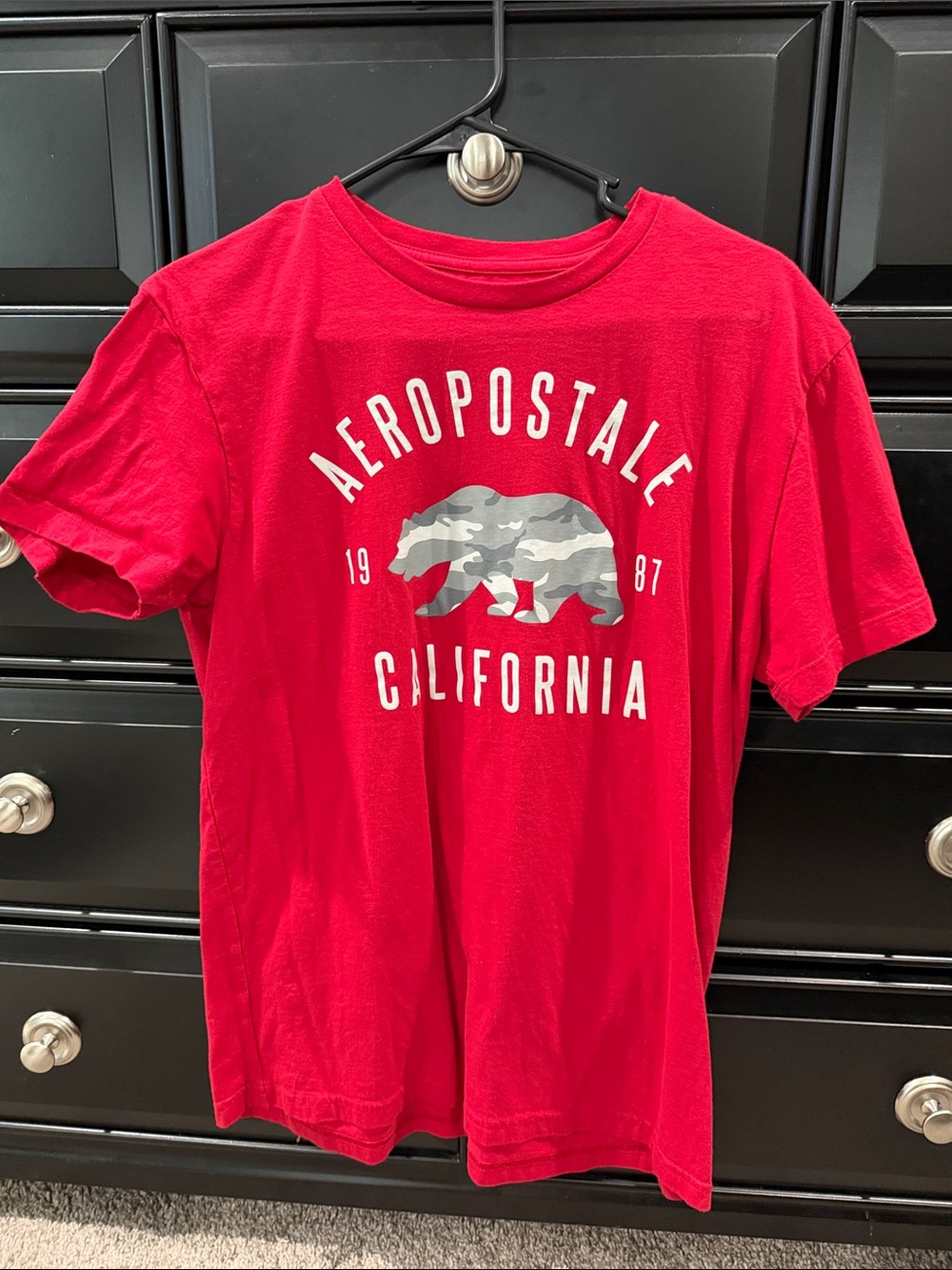 Aeropostale Red California Bear Graphic Tee